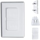 White Double Outlet Covers Baby Proofing (20 Pack, 40 Sockets) | Baby Proof Plug Covers for Electrical Outlets | Safe & Secur
