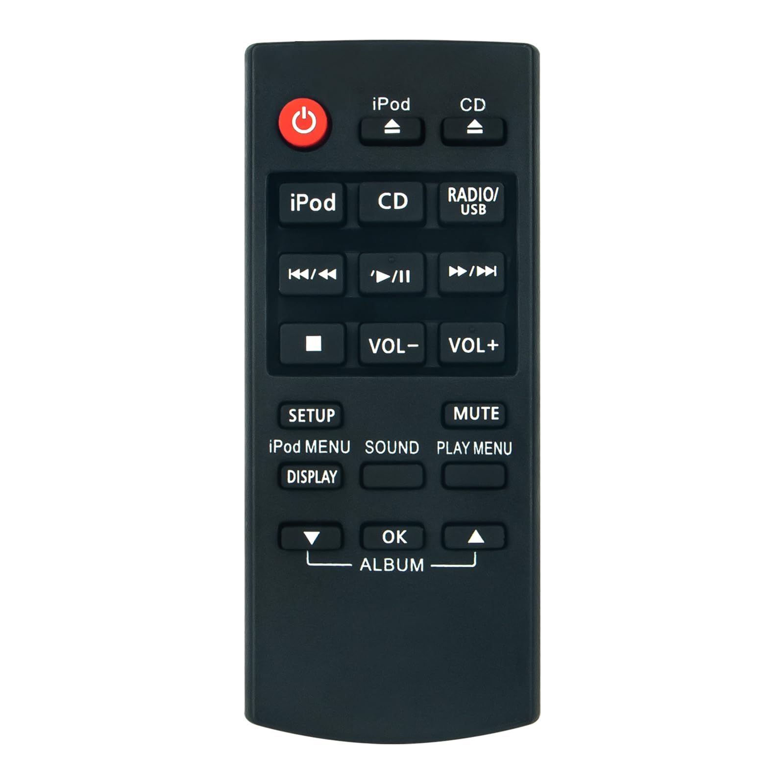 VINABTY N2QAYC000057 Replaced Remote Control Applicable For Panasonic Compact Stereo System SC-HC37 SC-HC37DB SCHC37 SC-HC37DBEWK SC-HC37EC-K SC-HC37EC-R SC-HC37EE-K SC-HC37EE-S