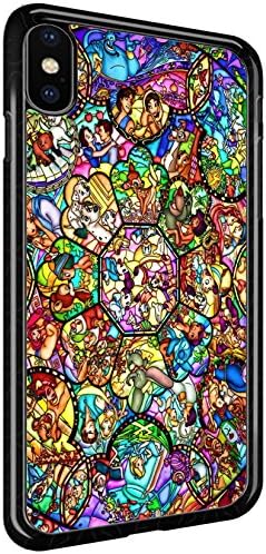 Disney All Characters Stained Glass iPhone X Protective TPU Rubber iPhone Case