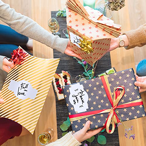 Koogel White Stickers Labels, 510PCS Jar Gift Stickers 2 x 3 Inch Fancy Shape Blank Tags for Food Jar Canning Holiday Gift Essential Oil Bottles