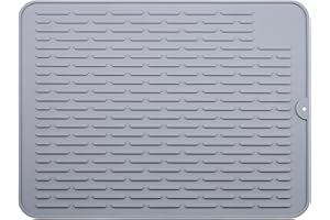 SPUVGVC Silicone Dish Drying Mat,Drying Mat for Kitchen Counter, Silicone Trivets/Pot Holders ,Heat Resistant Mat,Easy to Dra