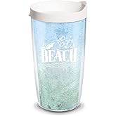 Tervis Margaritaville Landshark Lets Beach Made in USA Double Walled Insulated Tumbler Travel Cup Keeps Drinks Cold & Hot, 16oz, Classic