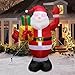 OurWarm 5ft Christmas Inflatables Lighted Santa Claus Blow Up Yard Decorations for Indoor and Outdoor Garden Lawn Christmas Decorations
