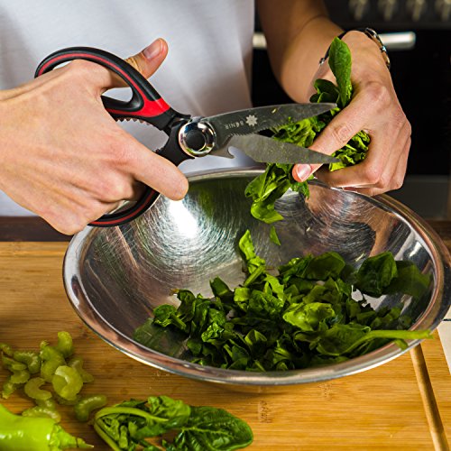 1 MightySharp+Kitchen+Scissors+Rust+Resistant+Knife+Sharp