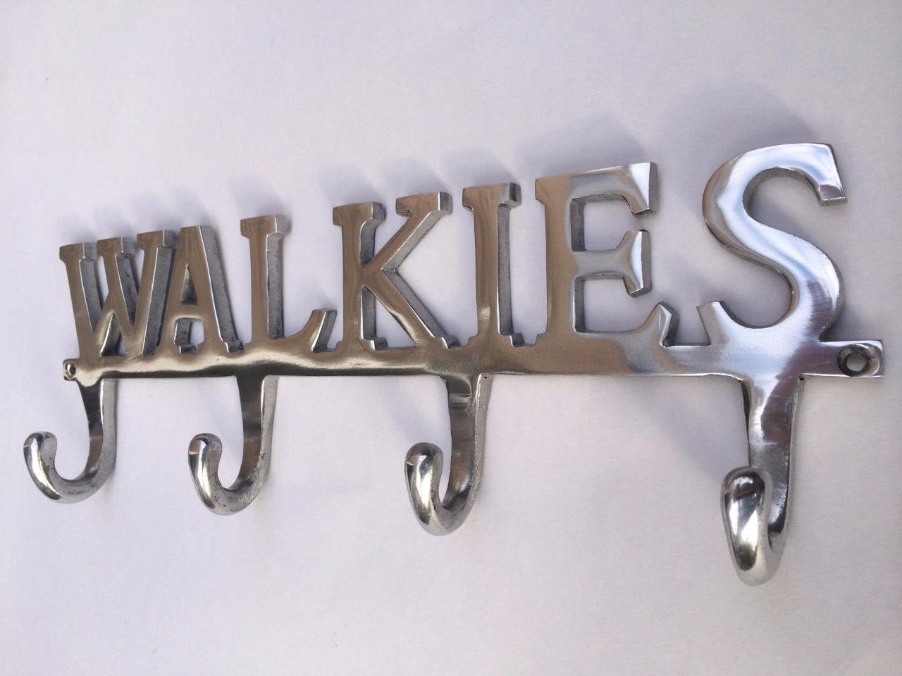 Chattels Walkies Dog Pet Lead Leash Holder Rack 4 Hooks Walkies Aluminium Wall Hook Hanger Chrome Colour, Silver / Chrome Colour - Image 3