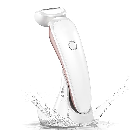 Electric Lady Shaver for Women, 2 in 1 Womens Razor Bikini Trimmer, Cordless Wet & Dry Electric Razors for Women Legs Underarms Pubic Hair - Rechargeable IPX7 Waterproof Lady Body Shaver