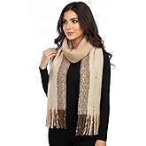 Funky Junque Women’s Chunky Knit Plush Winter Scarf – Soft Warm Oversized Shawl Wrap in Multiple Stylish Patterns