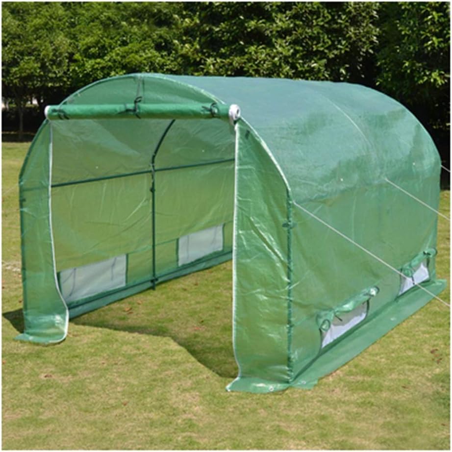 Lyf Greenhouse Tent Greenhouse Tent, 28 Mm Frame, Including Anchors, for Gardening Plants Tomato Growing House, Green
