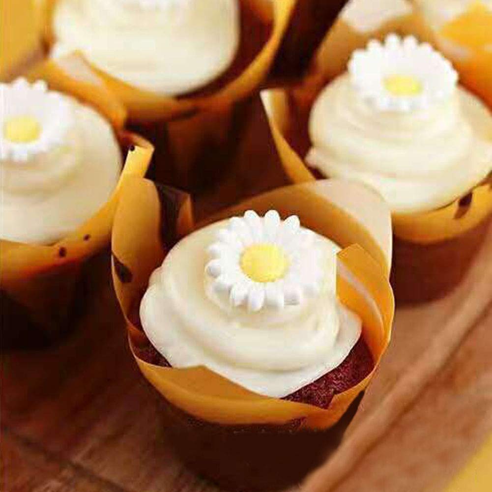 Patisserie Caissettes Napravi Rs Orange Tasse 50pcs Leger Tulipe Patisserie Muffin Sulfurise Papier Jetable Healthy Blanc Free Size