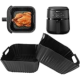 2PCS Silicone Air Fryer Liner Accessories for Philips 2000 Series Airfryer-4.4 qt (4.2 l), Dishwasher Safe Silicone Airfryer 