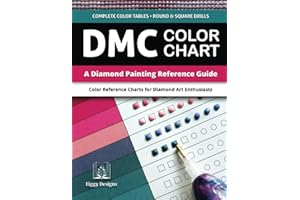 DMC Color Chart — A Diamond Painting Reference Guide: Color Reference Charts for Diamond Art Enthusiasts | Includes Complete Color Tables with Multiple Spaces for Both Square and Round Drills
