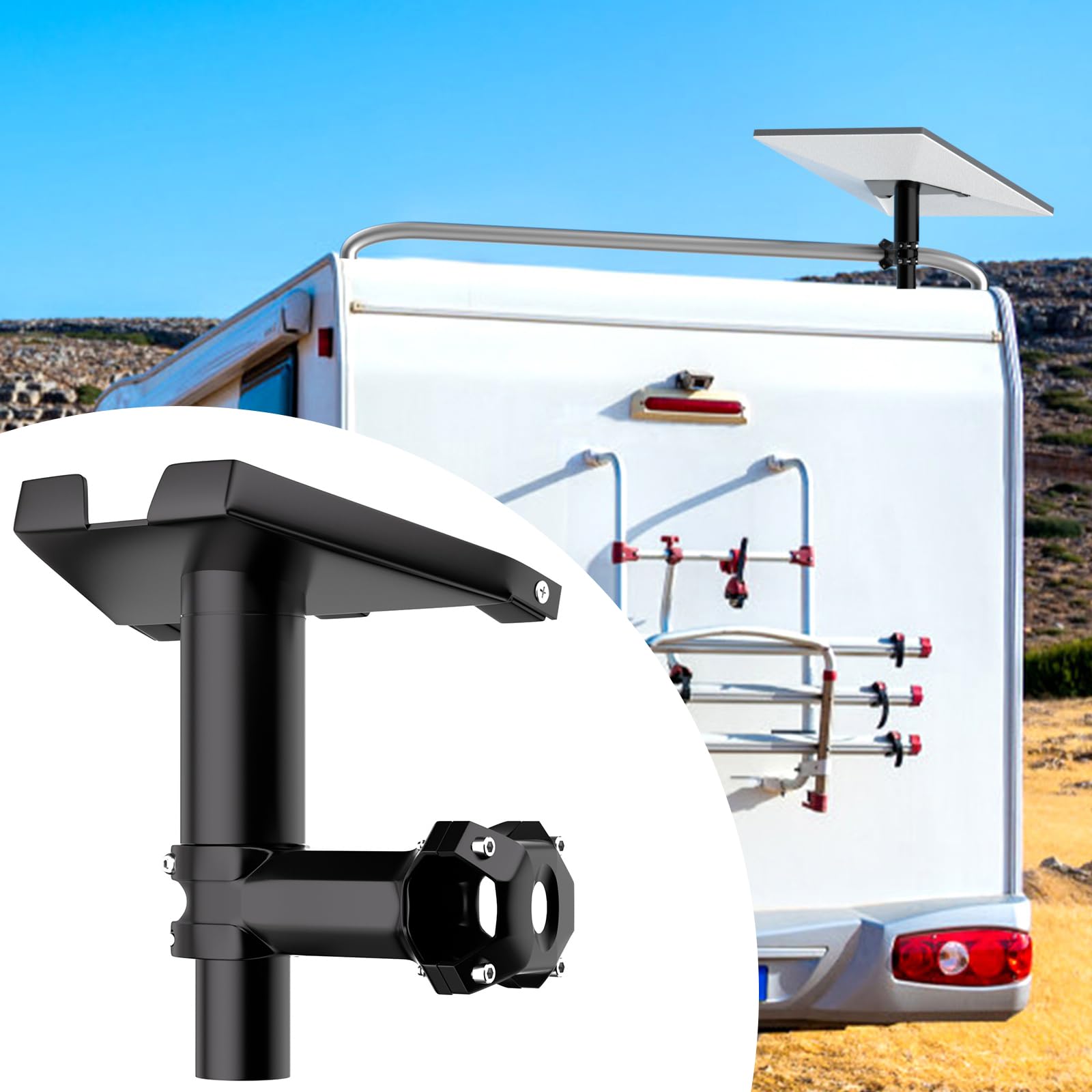 Photo 1 of Starlink Gen 3 RV & Ladder Mount Kit - Compatible with Starlink V3 Dish, Includes Pipe Adapter for Horizontal Pipes 1.1’’-1.3’’, Secure Pole & Clamp Installation for RV, Roof, or Wall