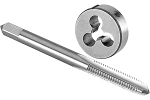 Burkit No 2-56 UNC Tap and Die Set Right Hand, 2 x 56 UNC Machine Thread Tap and Round Die