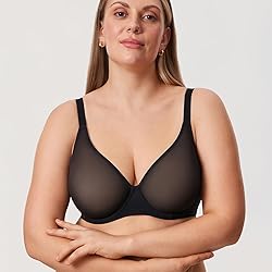 DELIMIRA Women's Cosnufy Sheer Mesh Bra Full