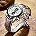Megir Mens Sport Leather Watch Military Chronograph Analog Quartz Multifunction Wrist Watch