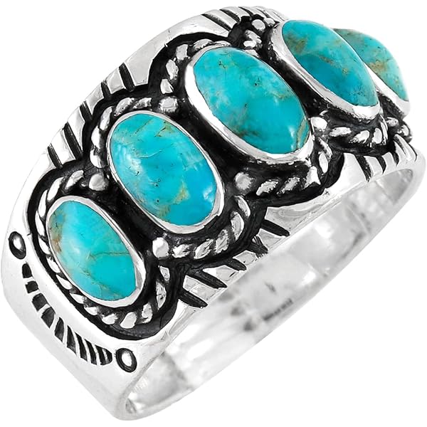 Amazon.com: Sterling Silver Ring with Genuine Gemstones