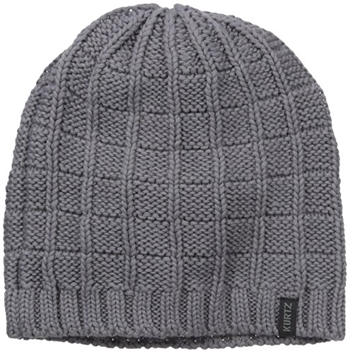 A. Kurtz Men's Cotton Squares Beanie, Charcoal, One Size A. Kurtz Men's Cotton Squares Beanie, Charcoal, One Size