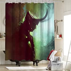 Juego de 4 cortinas de ducha con forro de tela de poliéster, diseño de