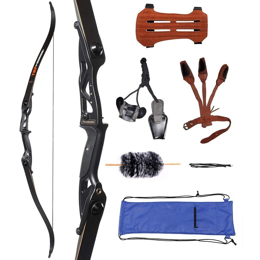 Huntingdoor 56" Takedown Recurve Bow Set Adults Longbow Kit 30-51 lbs with Archery Accessories Metal Riser Laminated Limbs Hunting Bow Target Practice
