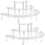 2PACKS Acrylic Display Risers, 3 Tier Clear Cupcake