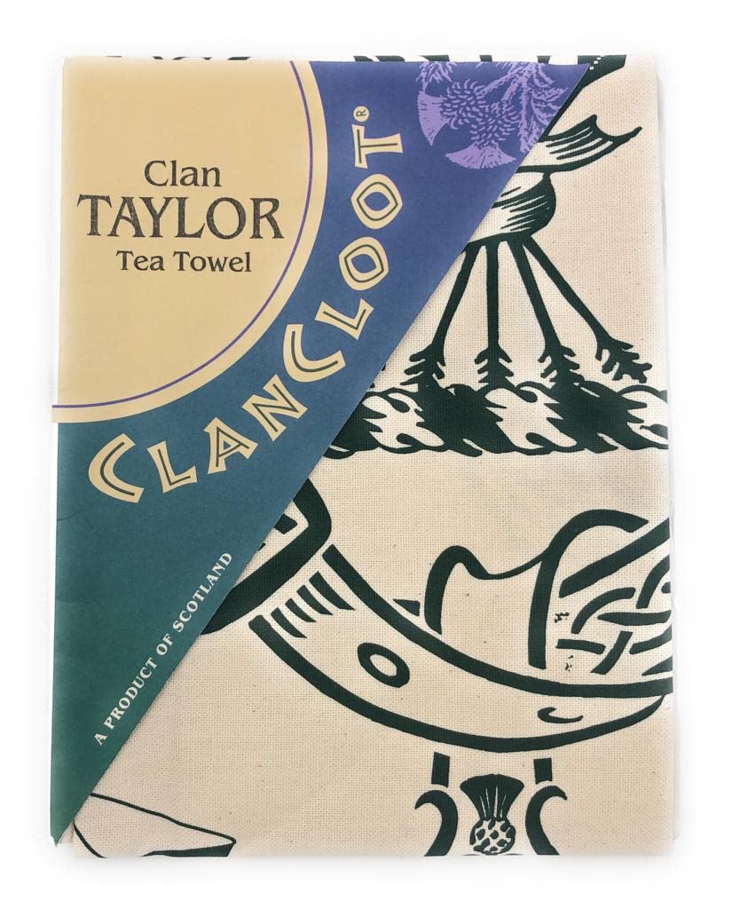 BRAW CLANS TARTANS Clan Tea Towel - The Ultimate Guide for your Kitchen – Absorbent, Stylish, Functional and Fashionable Trendy Tea Towel - Made in Scotland