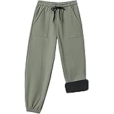 ZooYung Toddler Fleece Lined Warm Snow Hiking Pants Baby Boys Girls Winter Ski Sweatpants Kids Running Joggers