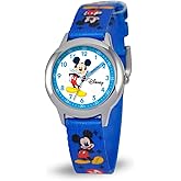 Disney Mickey Mouse Kids' Stainless Steel Time Teacher Analog Quartz Watch