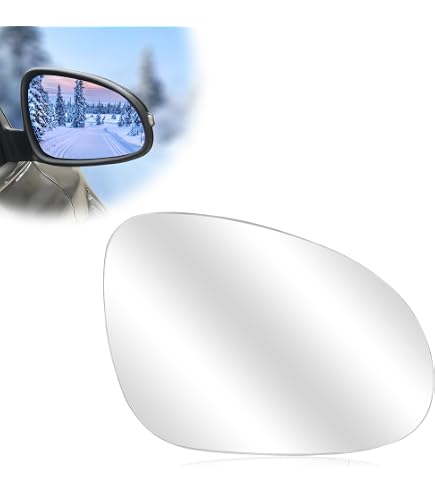 Pre-installed Adhesive Mirror Passenger Side Mirror Glass For VW Passat & Jetta 2004-2012 - Convex Right Mirror Replacement Convex Mirror Glass