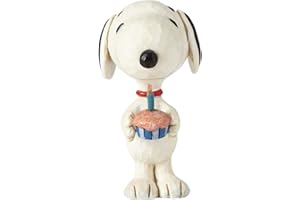 Enesco Peanuts by Jim Shore Snoopy Birthday Mini Figurine, 3 Inches, Multicolor