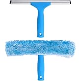 MR.SIGA 25cm Window Cleaning Combo - Squeegee & Microfiber Window Washer