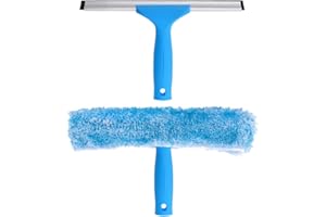 MR.SIGA 25cm Window Cleaning Combo - Squeegee & Microfiber Window Washer