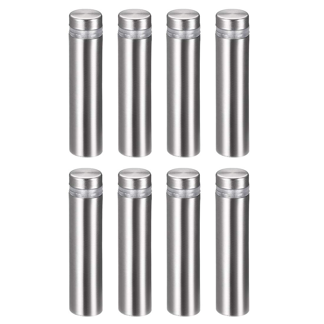 sourcing map 1/2 Dia x 2-1/8"(12x53mm) Standoff Screws Wall Mount Sign Holders Acrylic Glass Nails 8pcs