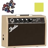 Fender Mini 65 Bundle, Twin Amp, Blonde | Powerful Yet Portable, Classic Design, Versatile Control, Features, 12 Guitar Picks &amp; Polishing Cloth Included