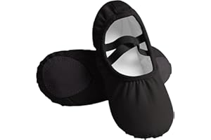 QIYUNFLY Canvas Ballet Shoes for Girls Ballet Flats for Toddler/Little Kid/Big Kid/Adult