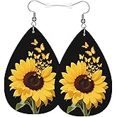 Teardrop Earrings For Women, Dangle Earrings Jewelry For Women, Lightweight Faux Leather Earrings Gifts