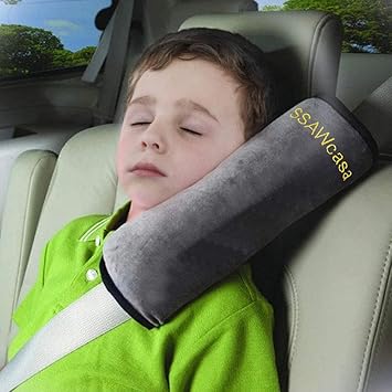 Ssawcasa Seatbelt Pillow Car Seat Belt Covers For Kids Adjust