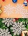 luck sea 72PCS Snowflake Christmas Tree Ornaments Decorations Hanging Decor Xmas Winter Wonderland Holiday Themed Party Supplies