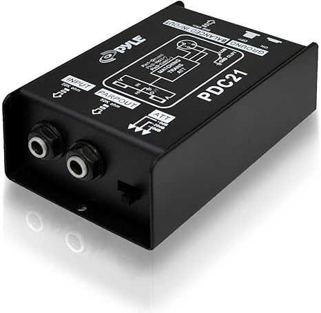 Pyle PDC21 - Caja DI (1/4 TS, XLR), color negro: Amazon.es: Instrumentos musicales