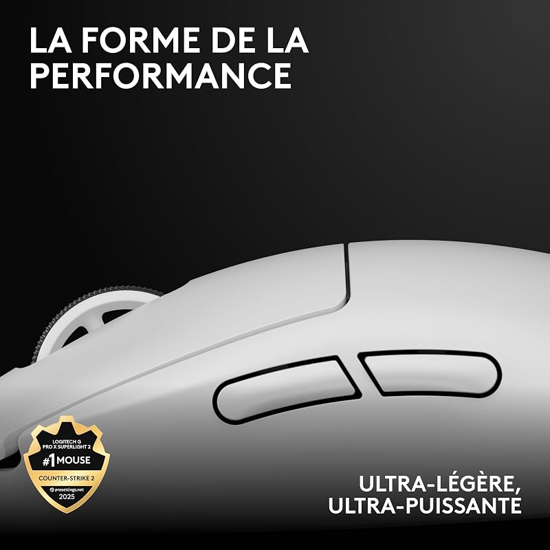 PRO X SUPERLIGHT 2, souris gaming sans fil, Est Europe - Blanc