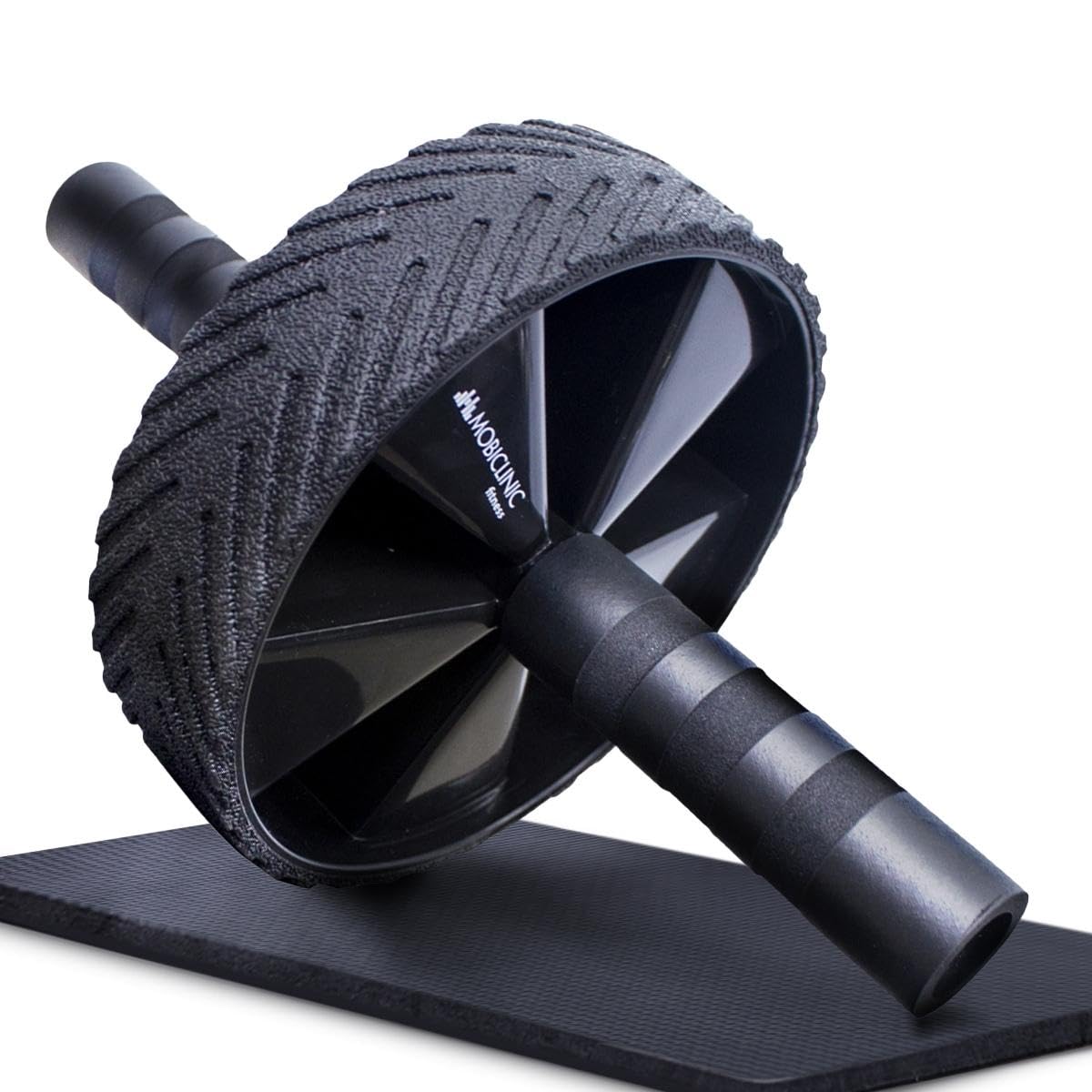 Mobiclinic®, Ab Wheel Roller, Including Mat, Abdominal Exercise Set, Exercise equipment, Knee Mat for Core Abs, Max. 150 kg, Home Training, Abdominal Roller, Workout equipment, For Push-Ups