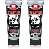 Pacific Shaving Company Caffeinated Shaving Cream - Caffeine, Shea Butter + Spearmint Antioxidant Shaving Cream - Clean Formula for a Hydrating, Redness Reducing + Irritation-Free Shave (7 Oz, 2 Pack)