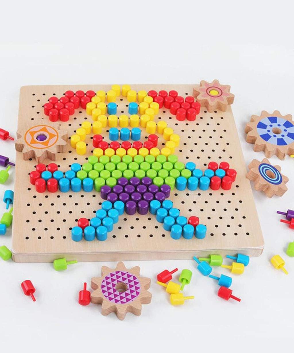 JXXU Peg Board Puzzle Mosaic Pegboard 