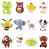 HUAAPLEVLA 12Pcs 3D Silicone Beads for Keychain Making Unique 3D Focals Animal Focal Beads for Pens Bracelets Necklace Earrings DIY Crafts Jewelry Making