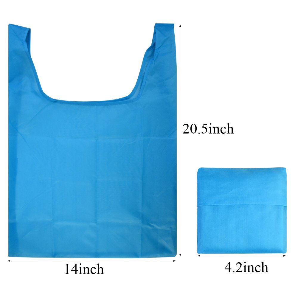Miayon 6PCS Grocery Bags Reusable Shopping Bags Recycle Tote Bags Foldable Washable, Durable,Lightweight &Water Resistant