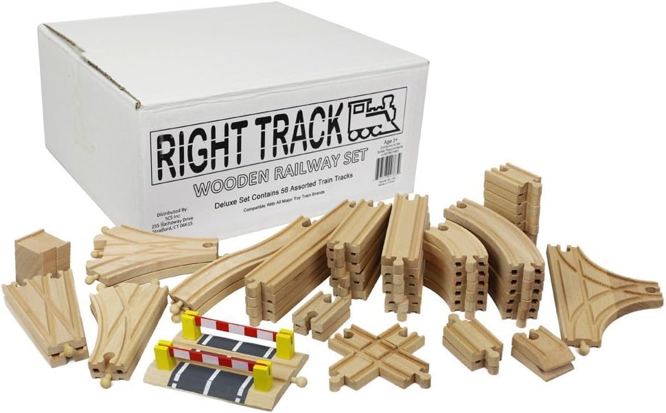 Right Track Toys Wooden Train Track 