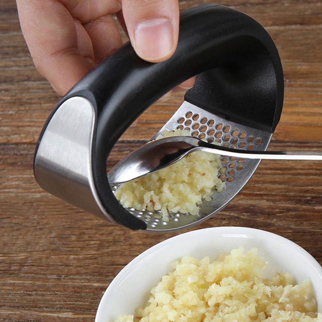 Iuyem Neue Küche Edelstahl Knoblauchpresse Täglich nützliche Kochgeräte Knoblauchpressen
