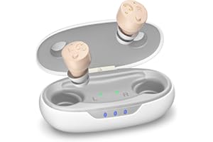 Aimsumy 2024 Upgraded Hearing Aids for Seniors Rechargeable with Noise Cancelling - Nearly Invisible Digital Hearing Aid for Adults-Mild to Moderate Hearing Loss