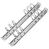 Moterm 2 Pieces 6-Hole Ring Binder Mechanisms