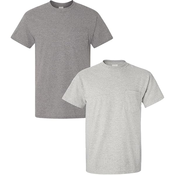 Gildan Camiseta de algodón ultra para hombre, estilo G2000, paquete de 2, L, Blanco/Rosa Seguridad