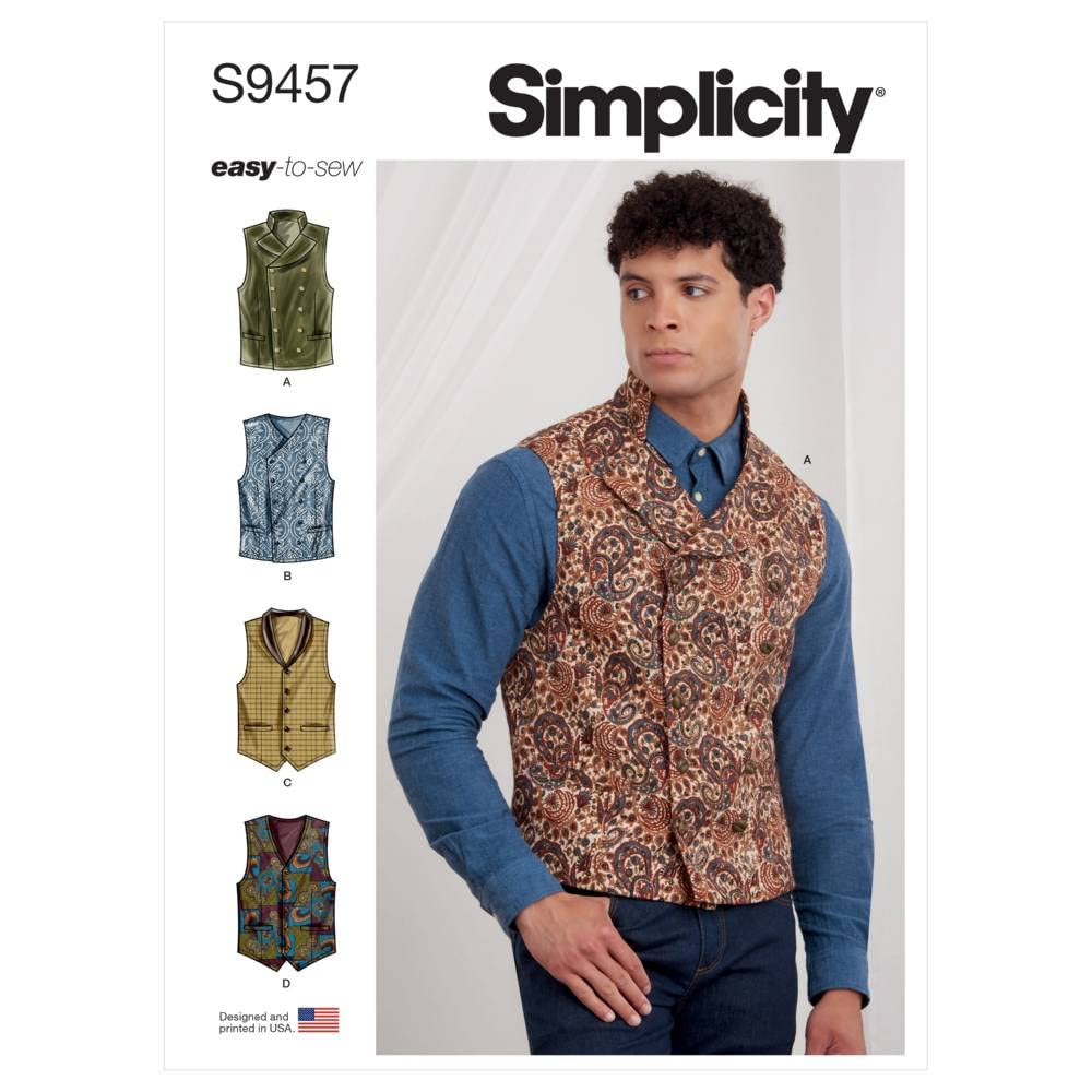 Simplicity Sewing Pattern S9457 Men’s Waistcoats